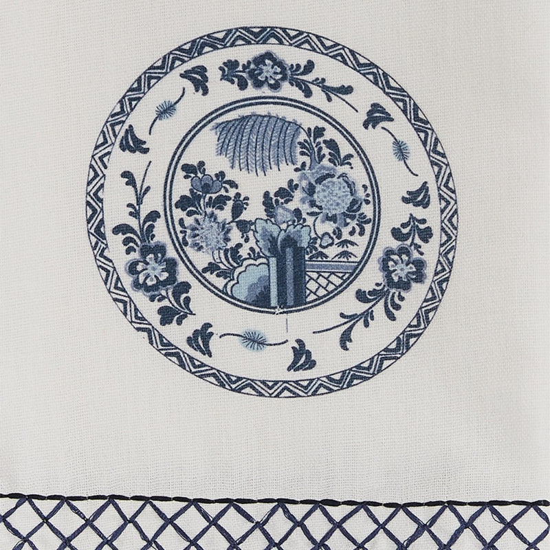 Blue & White Chinois Plate Tea Towel