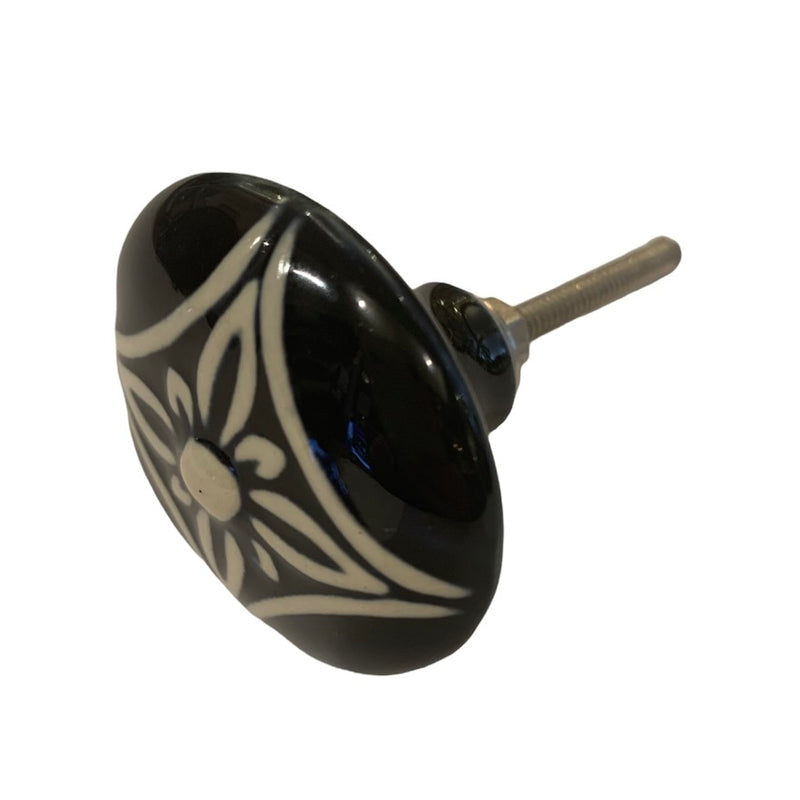 Blue and Ivory Ceramic Pull | Putti Fine Furnishings Canada