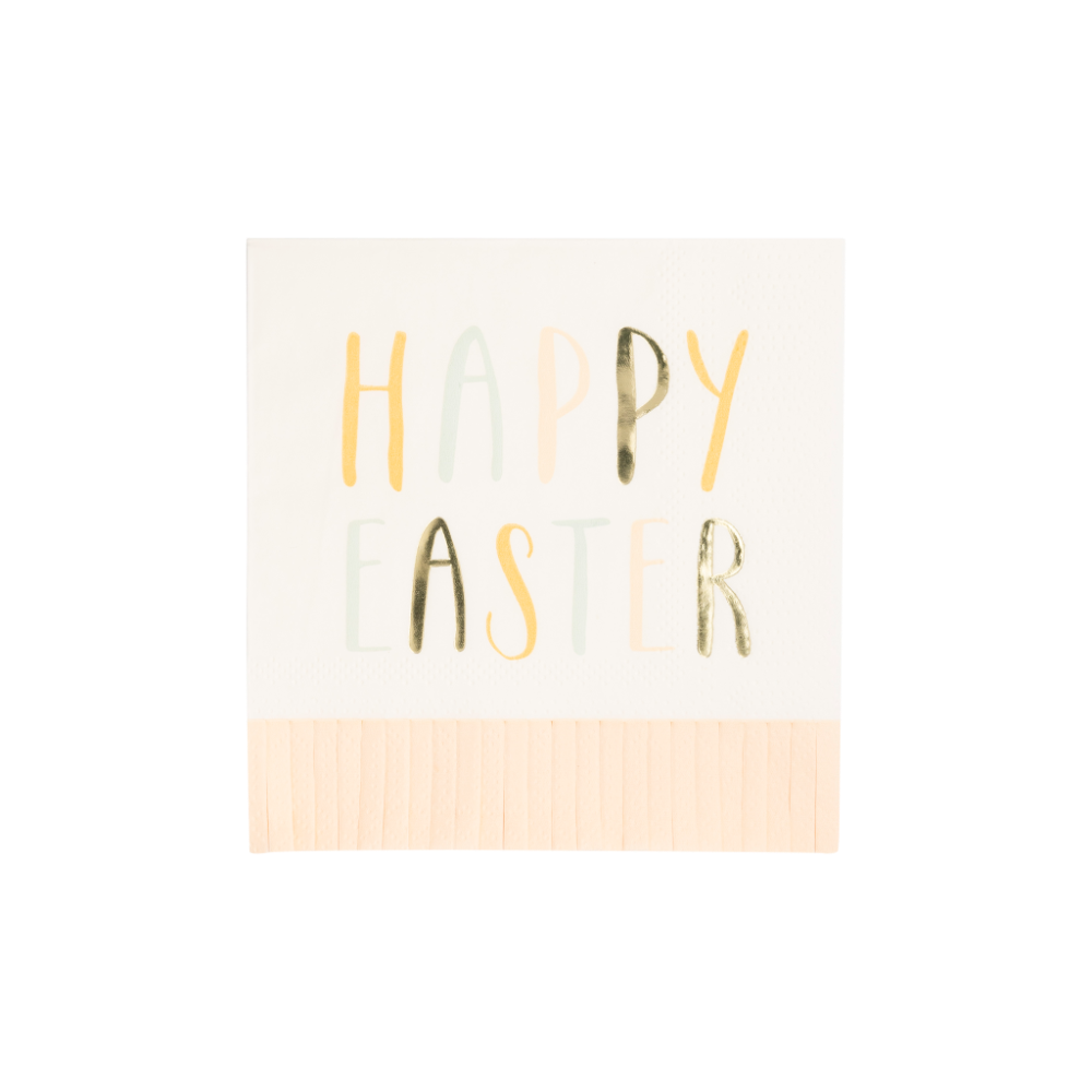 "Happy Easter" Beverage Napkin