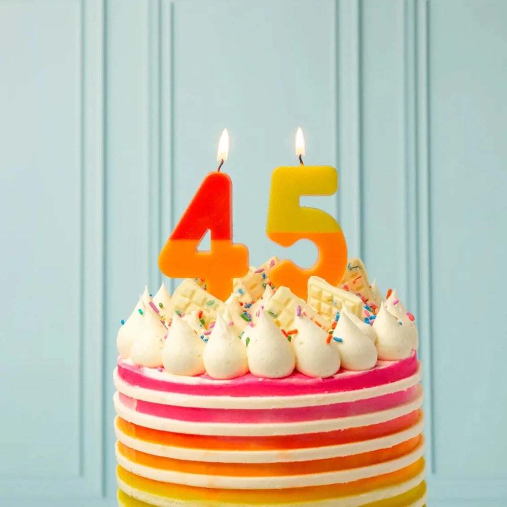 Multicolor Number Candle - Four | Putti Celebrations Canada