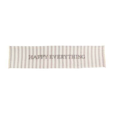 Mud Pie "Happy Everything" Grain Sack Table Runner