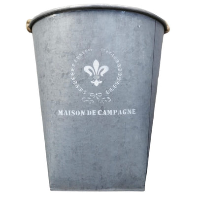 "Maison de Champagne" Galvinized Metal Round Bucket