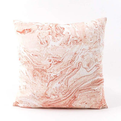 Pink Marbled Linen Pillow