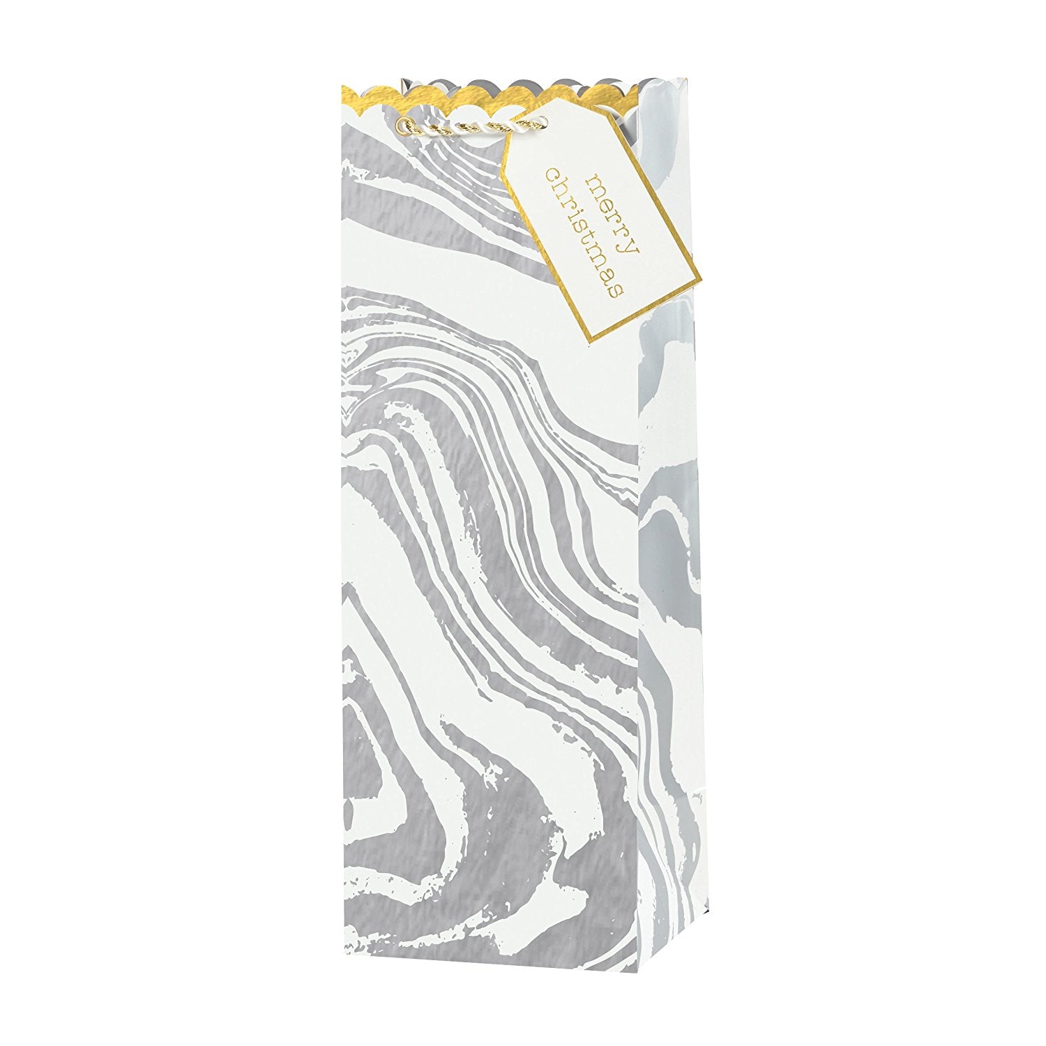 Embellished Bottle Gift Bag - Marble, CRG-CR Gibson, Putti Fine Furnishings