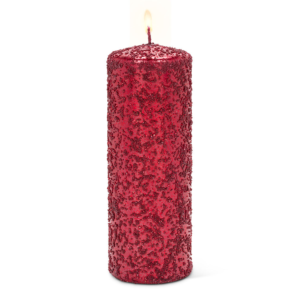 Red Icy Candle - Large | Putti Christmas Celebrations
