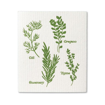 Herbs Swedish Dish Cloths - Set of 2  | Putti Fine Furnishings