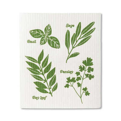Herbs Swedish Dish Cloths - Set of 2  | Putti Fine Furnishings