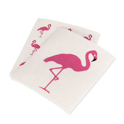 Flamingo Swedish Dish Cloths-Set of 2