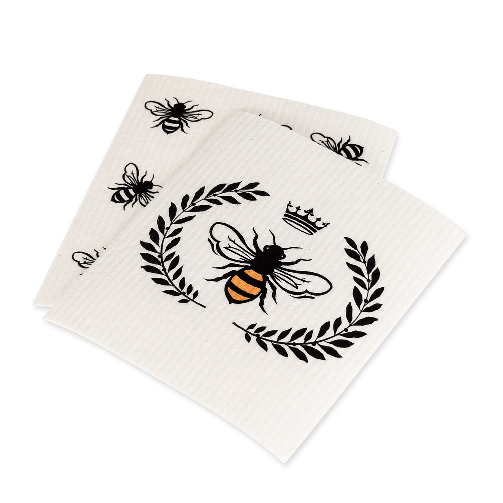 Bee Swedish Dish Cloths - Set of 2