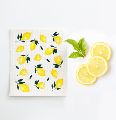 Lemons Swedish Dish Cloths-Set of 2 | Putti Fine Furnishings