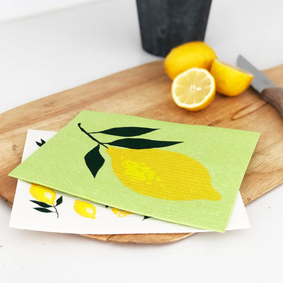 Lemons Swedish Dish Cloths-Set of 2 | Putti Fine Furnishings