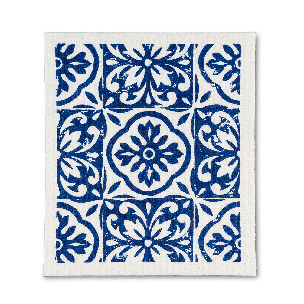 Blue Tile Dishcloths - Set of 2 | Putti Fine Furnishings