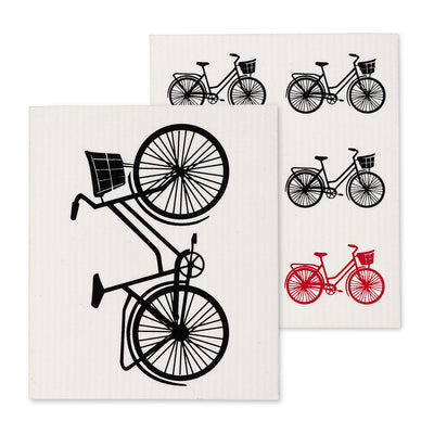 Bicycle Swedish Dish Cloth - set of 2 | Putti Fine Furnishings Canada