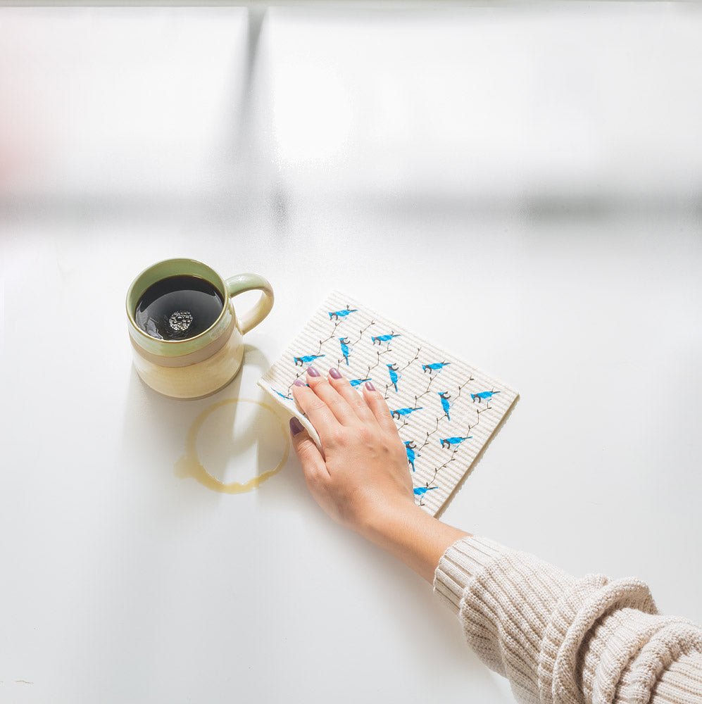 Blue Jay Swedish Dish Cloth - set of 2 | Putti Fine Furnishings Canada