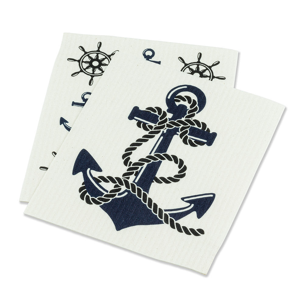 Anchor Swedish Dish Cloths - Set of 2 |  Putti Fine Furnishings