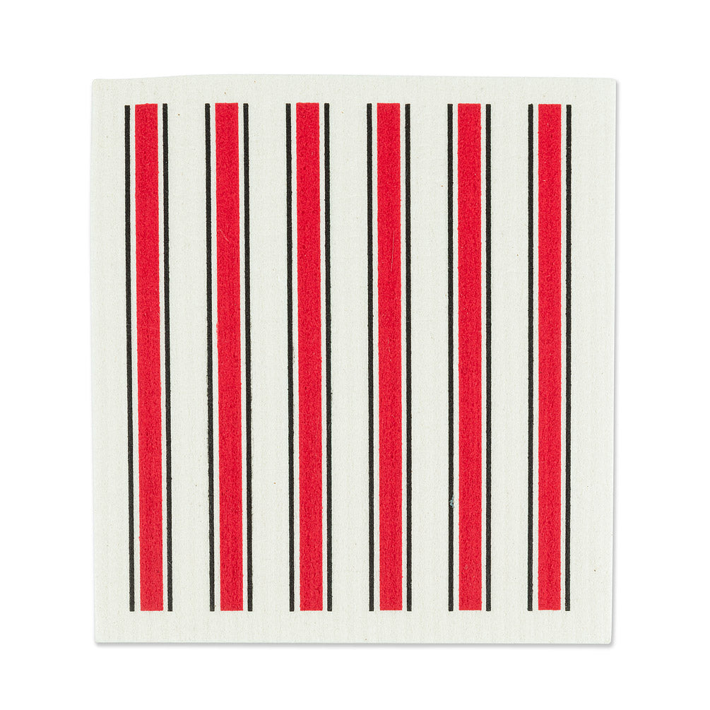 Rooster & Red Stripe Swedish Dish Cloths - Set of 2
