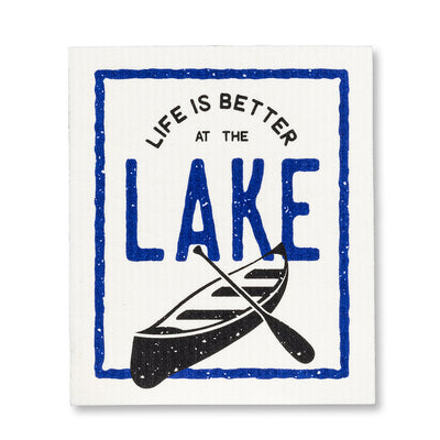 Better at the Lake Swedish Dish Cloths-Set of 2 | Putti Fine Furnishings