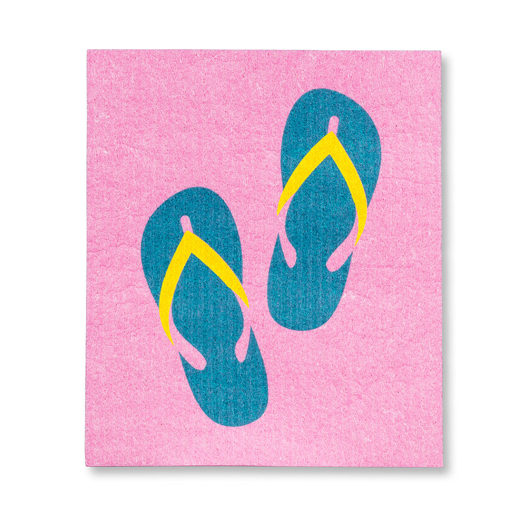 Flip Flops Swedish Dish Cloths - Set of 2 |  Putti Fine Furnishings
