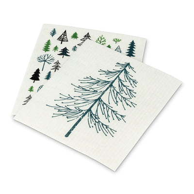 Trees Swedish Dish Cloths-Set of 2  |  Putti Christmas Canada