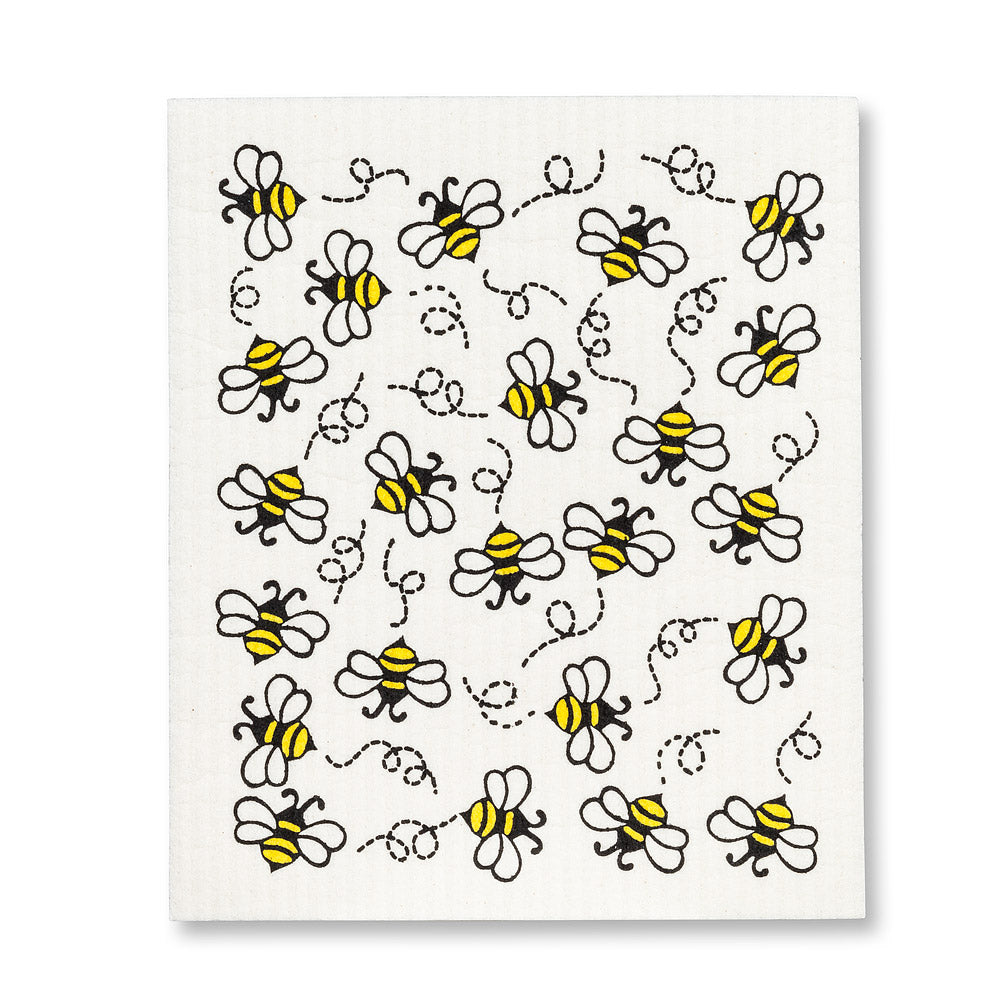 Allover Bees Swedish Dish Cloths-Set of 2  | Putti Fine Furnishings
