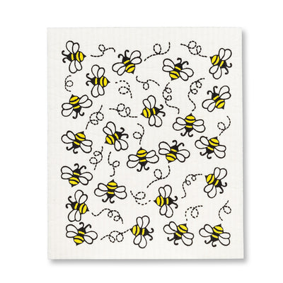 Allover Bees Swedish Dish Cloths-Set of 2  | Putti Fine Furnishings