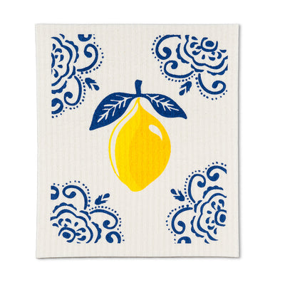 Sorrento Lemon Swedish Dishcloths - Set of 2 | Putti Fine Furnishings