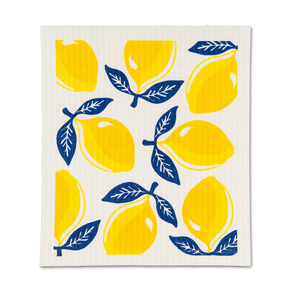 Sorrento Lemon Swedish Dishcloths - Set of 2 | Putti Fine Furnishings