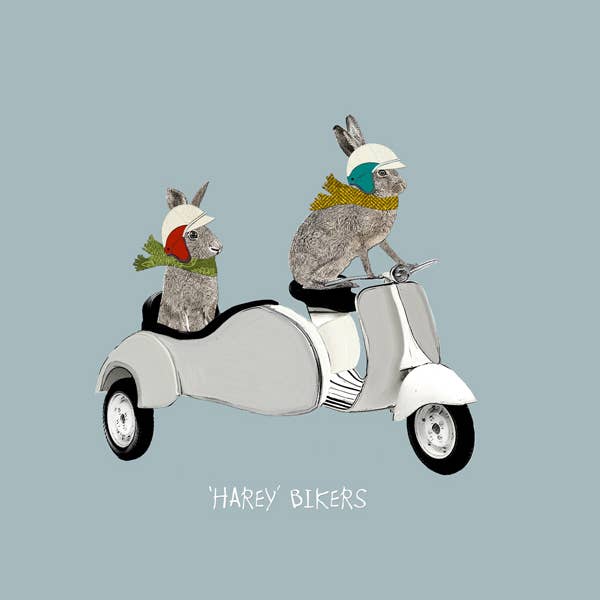 "Harey' Bikers" Greeting Card