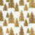 Gold Foil Trees Christmas Wrapping Paper Roll