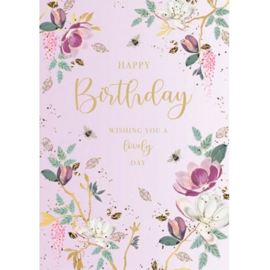 "Happy Birthday" Floral Greeting Card | Putti Fine Furnishings