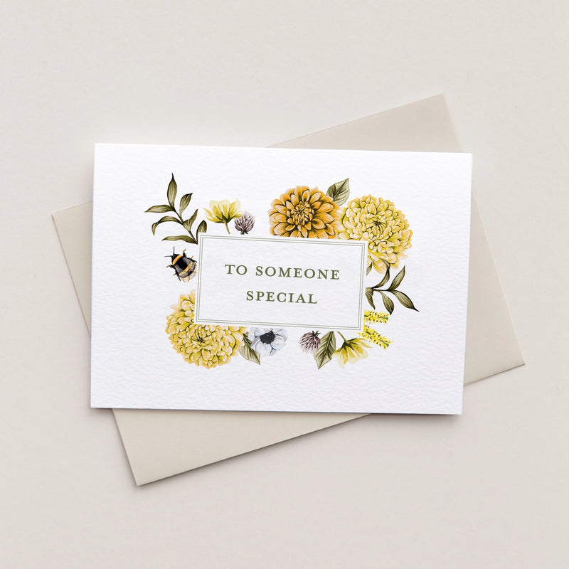 Summer Floral Watercolour "To someone Special" Greeting Card
