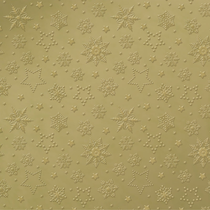 Embossed Winter Flakes Luncheon Napkins - Gold