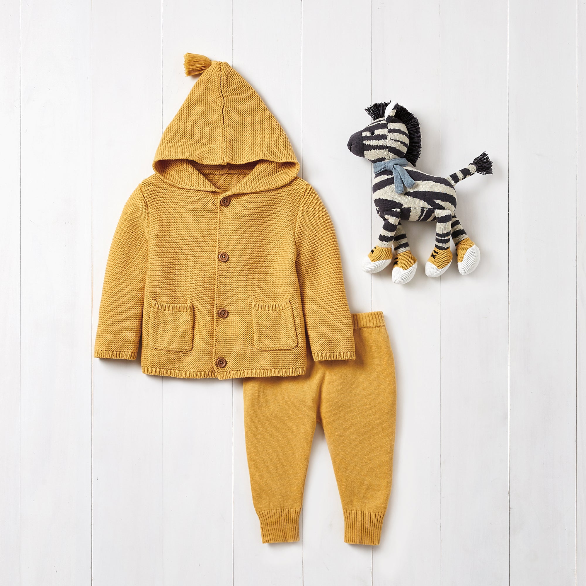 Elegant Baby Mustard Knit Pants