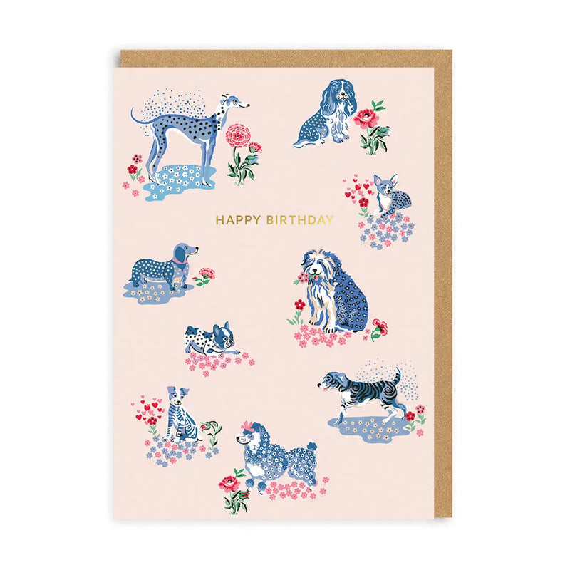 Cath Kidson Puppy Fields Birthday Card