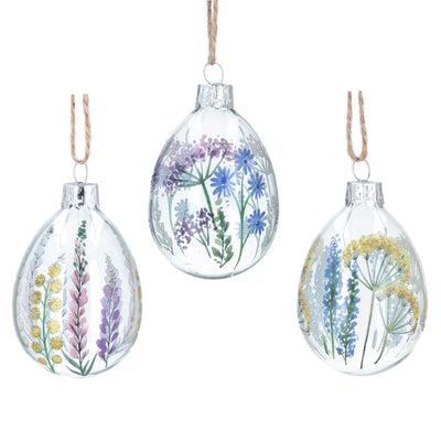 Spring Meadow Glass Egg Ornament | Putti Easter Celebrations