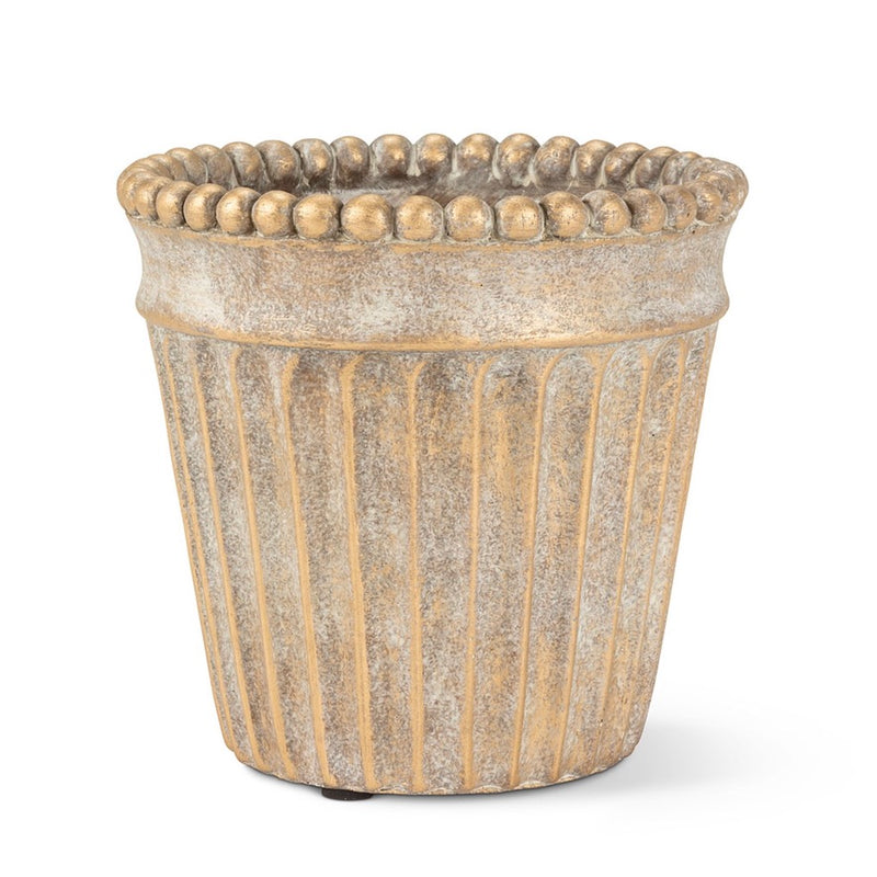 Gold Metallic Ball Edge Planter - Medium