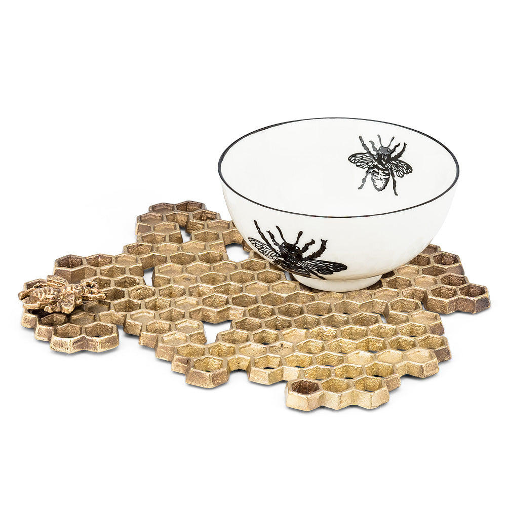 Honeycomb Trivet with Bee
