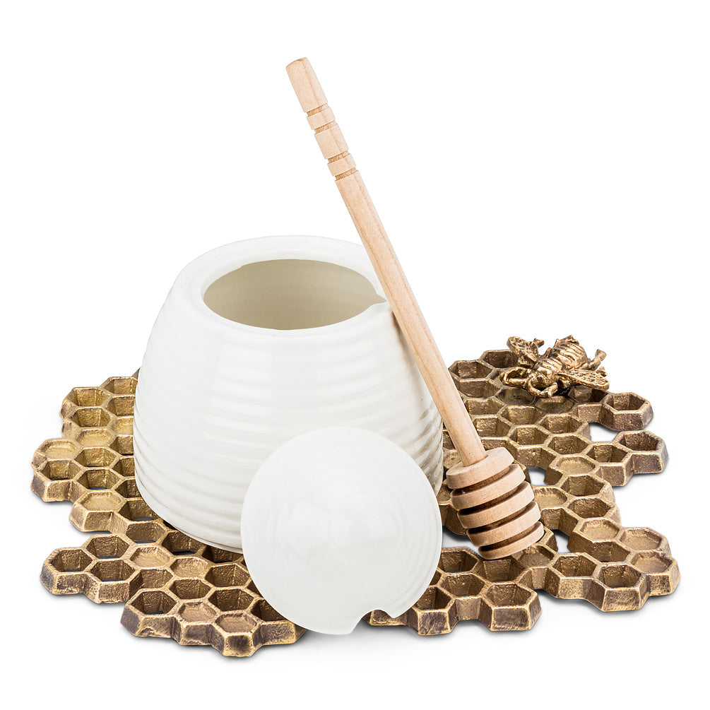 Honeycomb Trivet with Bee