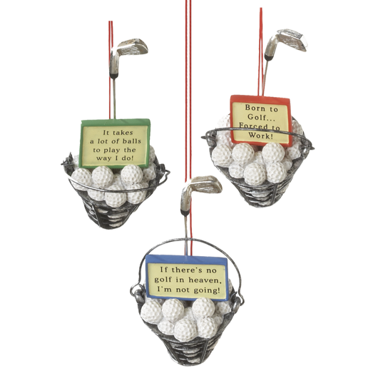 Basket of Golf Balls Ornament