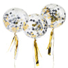 Meri Meri Confetti Balloon Kit - Shine Black & Gold