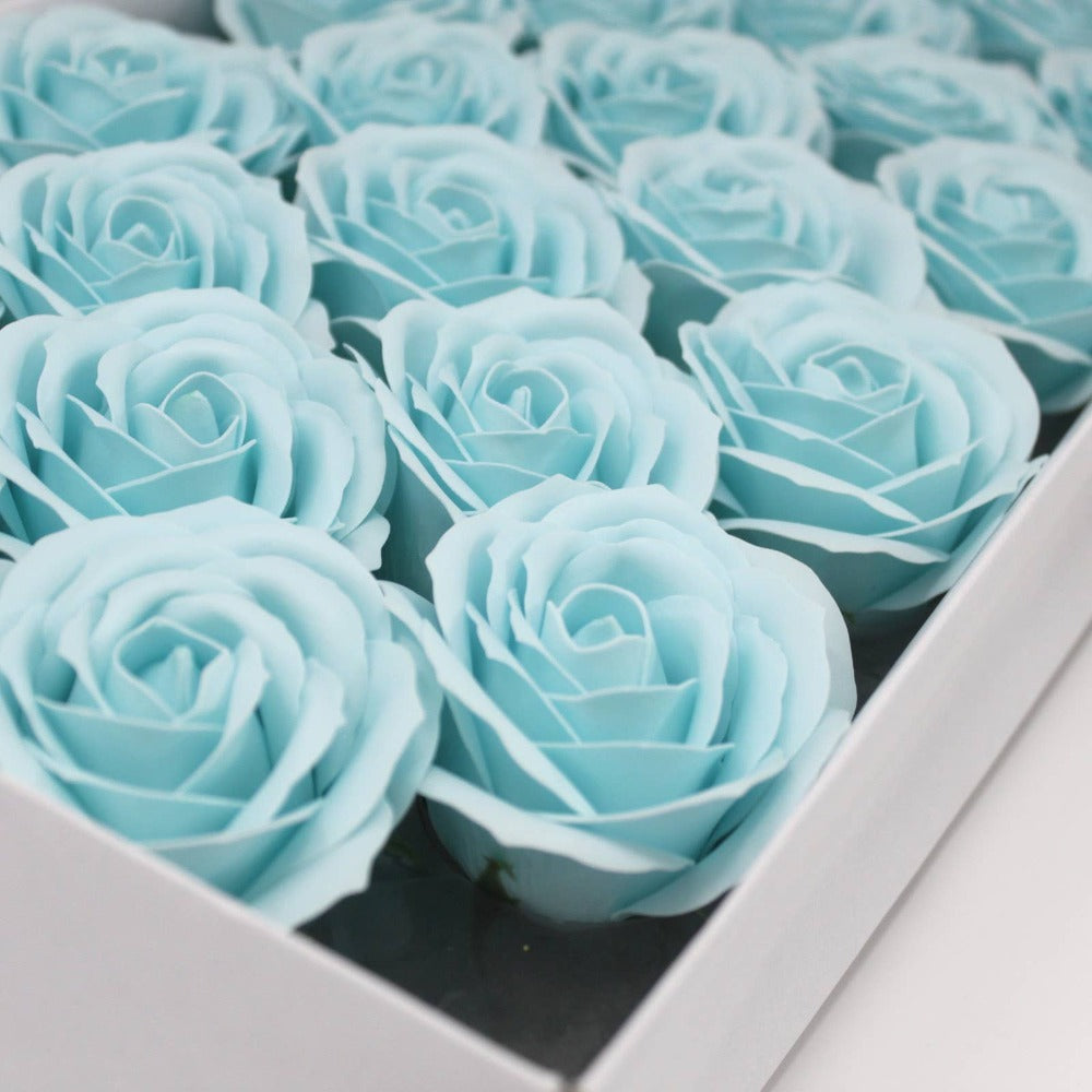 Large Blue Soap Petal Rose | Putti Fine Furnishings