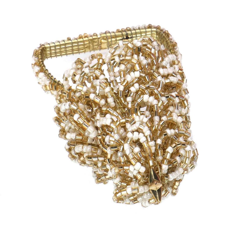 Yule Tree Napkin Rings - Gold Cream - set of 4