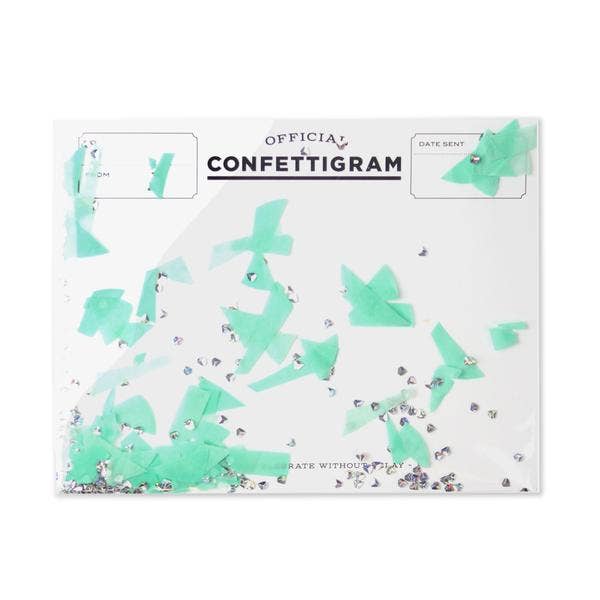 Inklings Paperie - Jeweler Blue Confettigram