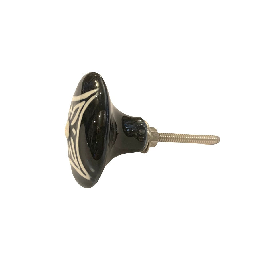 Blue and Ivory Ceramic Pull | Putti Fine Furnishings Canada