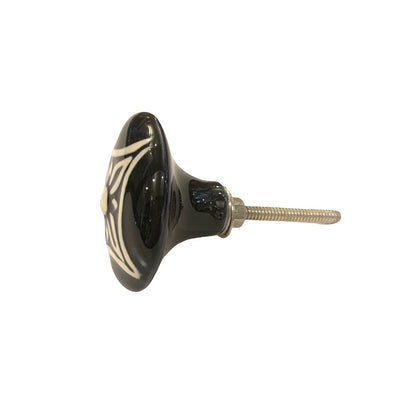 Blue and Ivory Ceramic Pull | Putti Fine Furnishings Canada