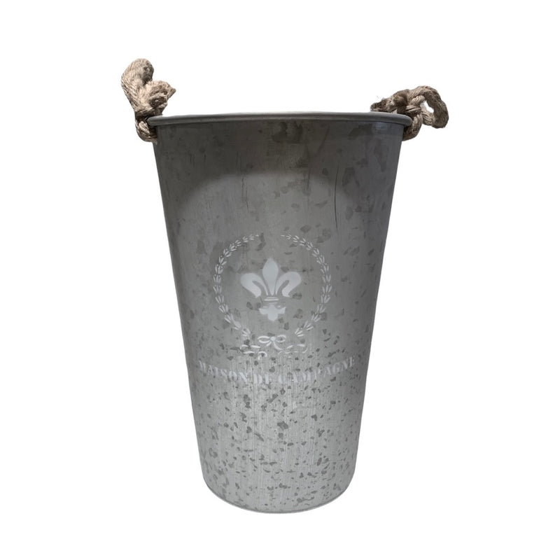 "Maison de Champagne" Galvinized Metal Tall Bucket