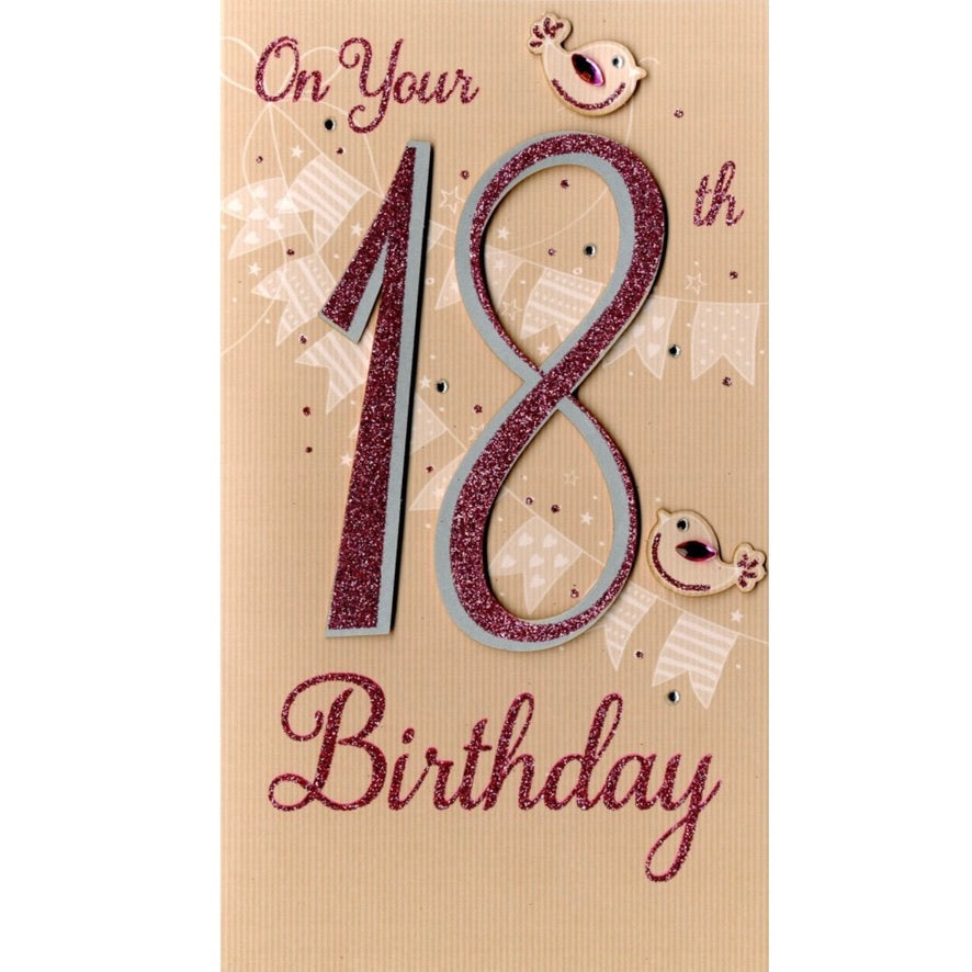 "On your 18th Birthday" Greeting Card | Putti Fine Furnishings