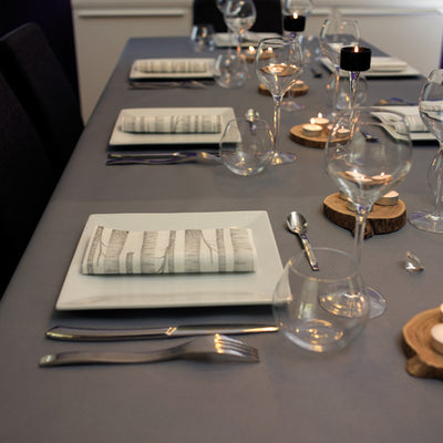 Francoise Paviot "Grey Forest" Dinner Napkin, FP-Francoise Paviot, Putti Fine Furnishings