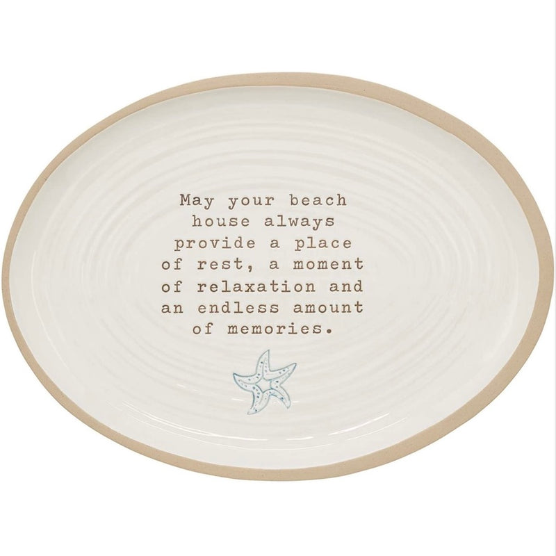 Mud Pie Beach House Ceramic Serving Platter