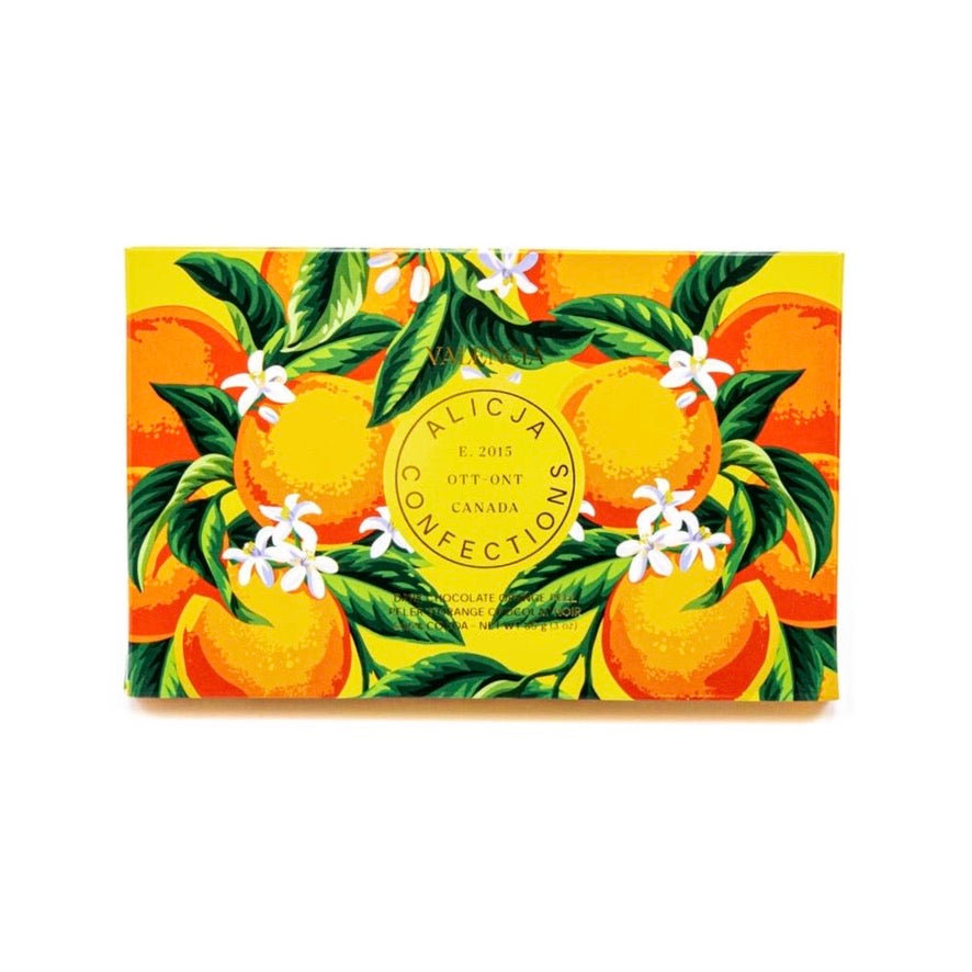 Alicja Confections - Valencia Dark Postcard Chocolate Bar | Putti Fine Furnishings 